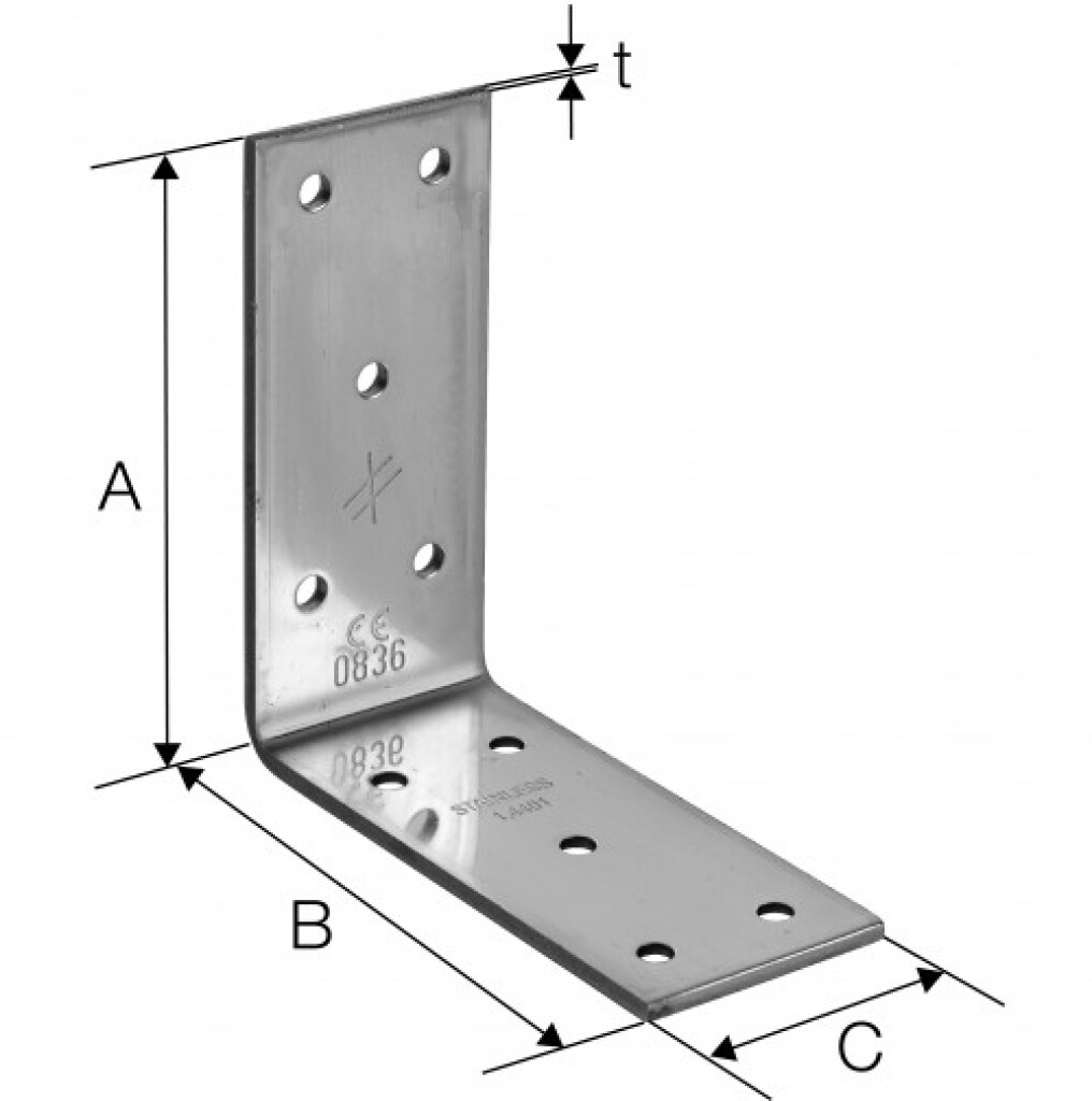 Angle bracket  R 40390 stainless